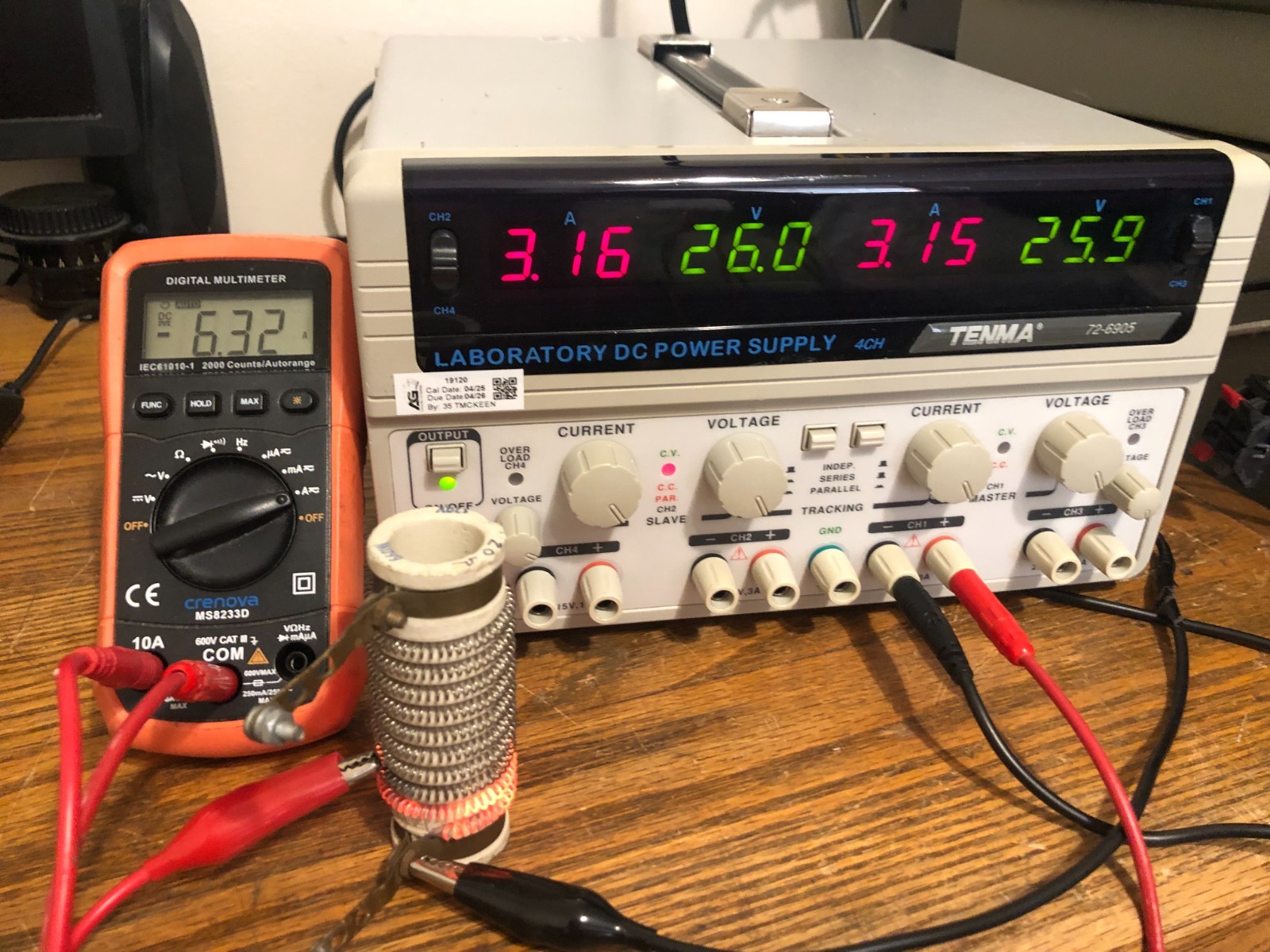 Working Tenma Quad Output Independent Linear Regulated DC Power Supply