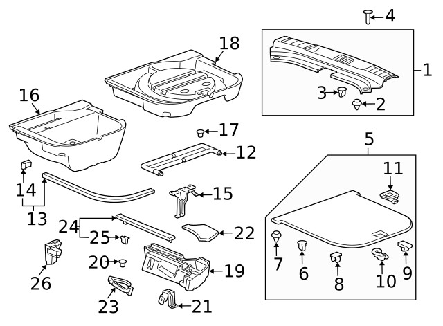 Genuine GM Dune Load Floor Trim Panel 20977714