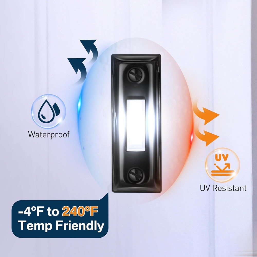 Metal Doorbell Push Button Lighted Wall Mounted Switch
