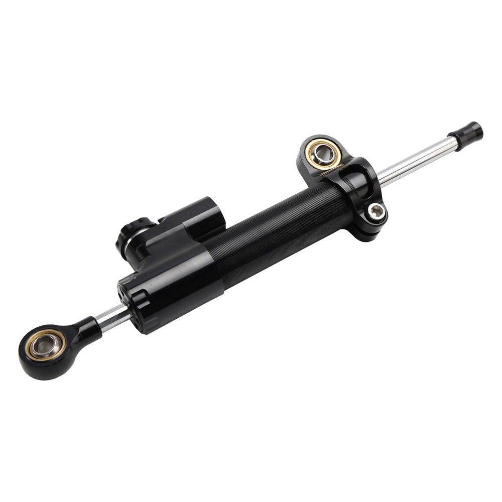 Universal Motorcycle CNC Adjustable Steering Damper Stabilizer Top Black