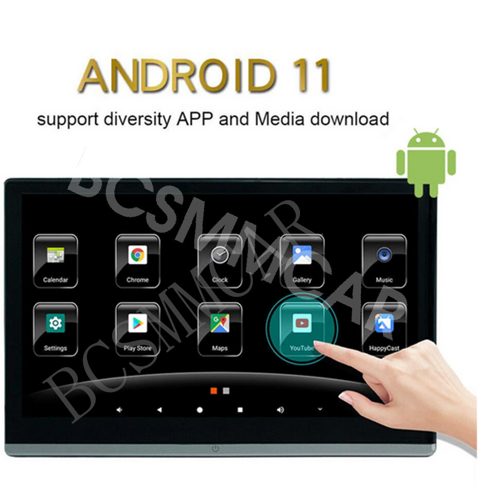 Car Headrest Monitor Touch Screen Video Music TV Player Dual HMDI For Rear Seat