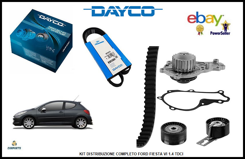 Service Belt Water Pump Distribution Kit for Peugeot 207 1.4 HDI from 2006-