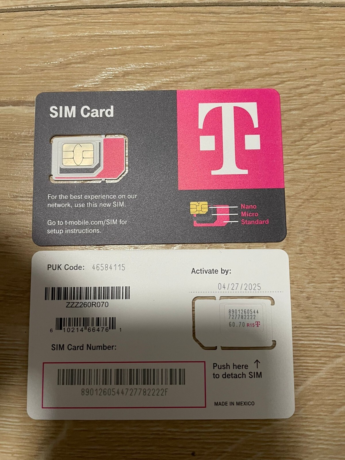 T-Mobile Pre-paid, Pre-Loaded, Activated sim card, Choose your Plan $10-$60