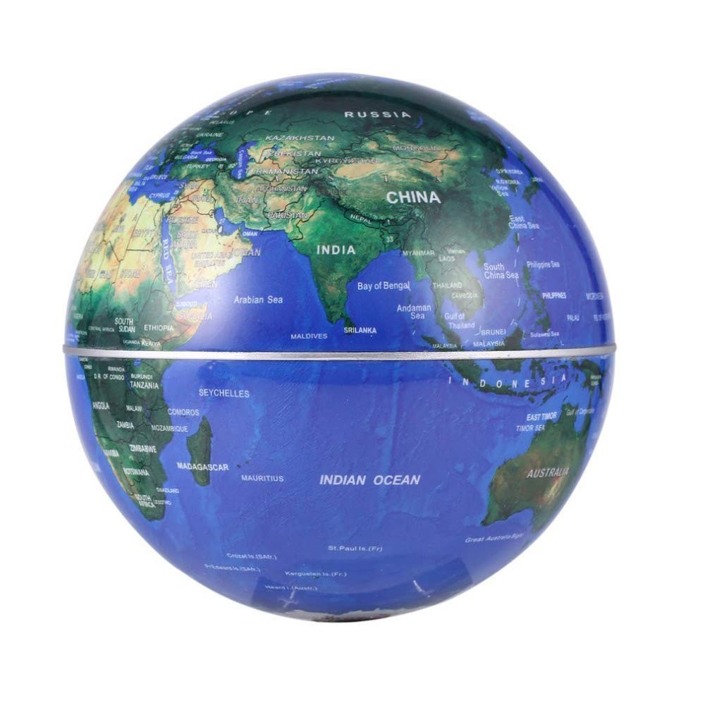 Magnetic Levitation Floating World Map with Constellations LED Light Globe 2...