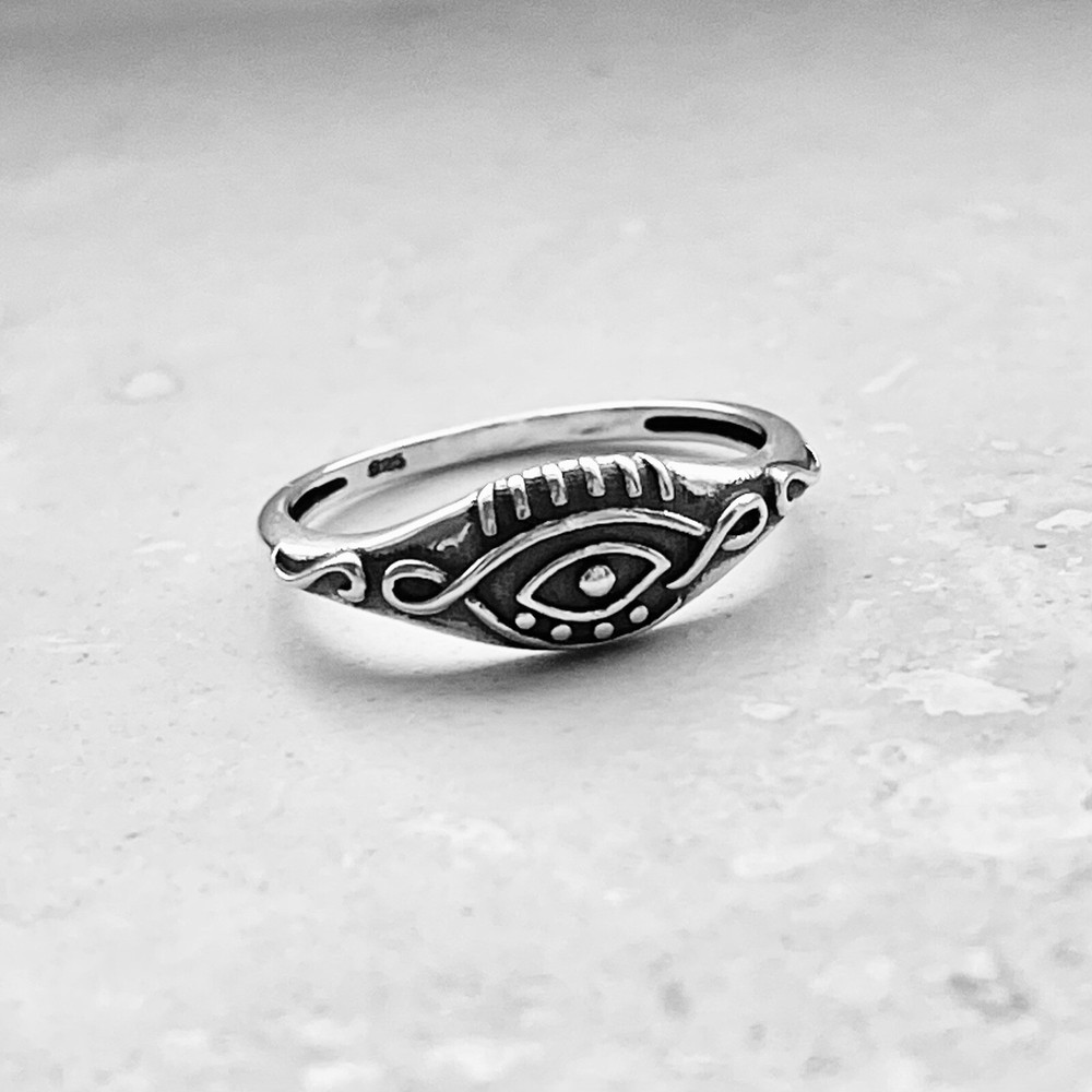 Sterling Silver Celtic Eye Ring, Protector Ring, Silver Ring, Evil Eye Rings