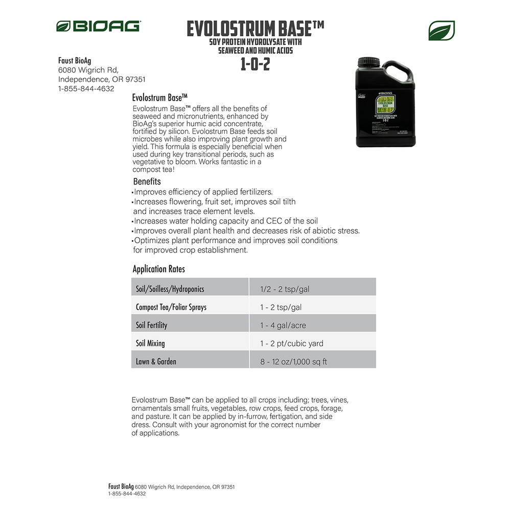 Evolostrum Base Liquid Fertilizer 32 fl oz by BioAg
