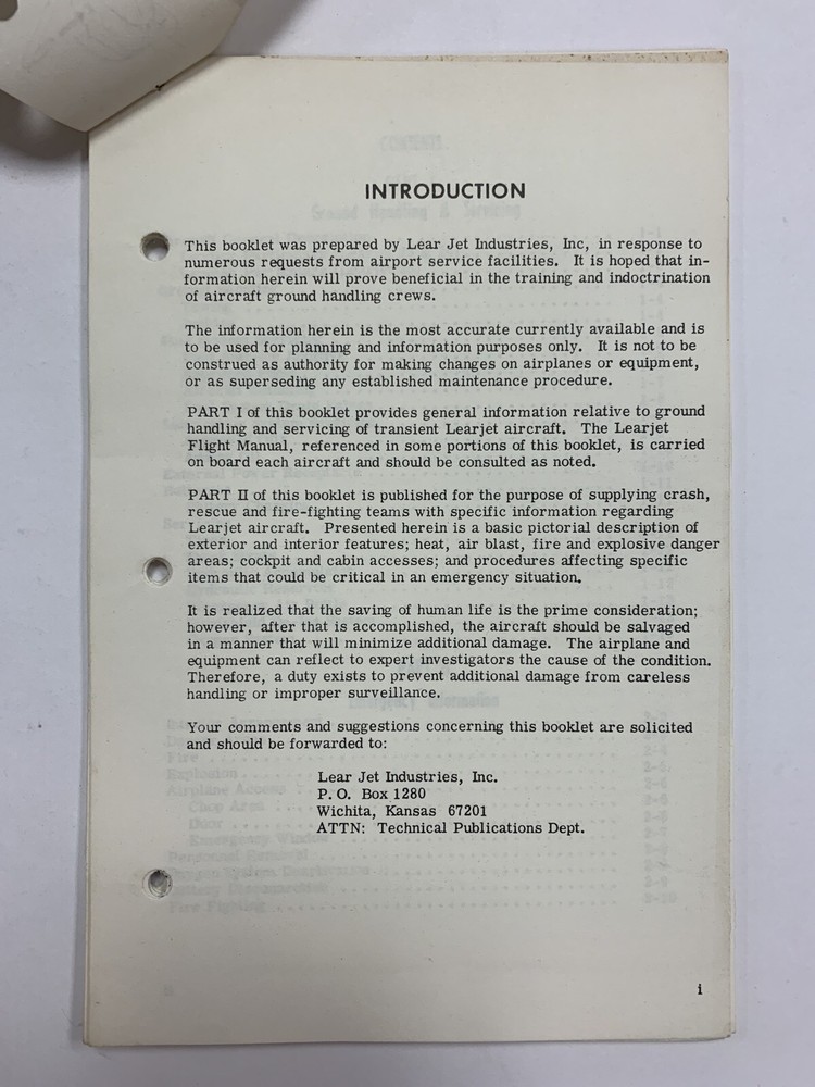 Lear Jet Ground Handling, Servicing and Emergency Information - Copy