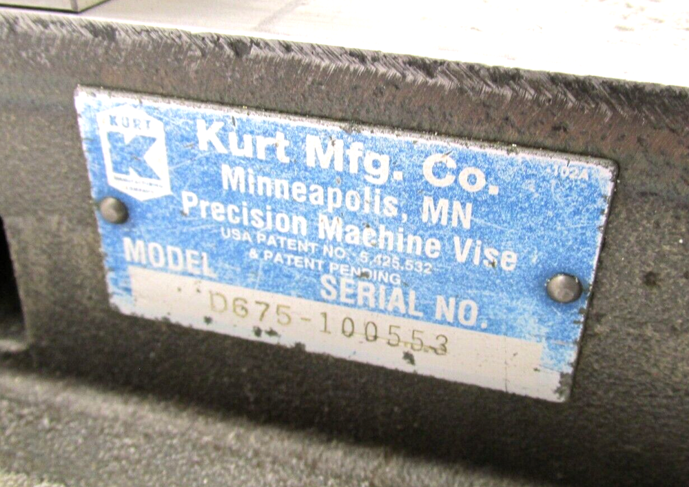 KURT ANGLOCK 6" MILLING MACHINE VISE - #D675
