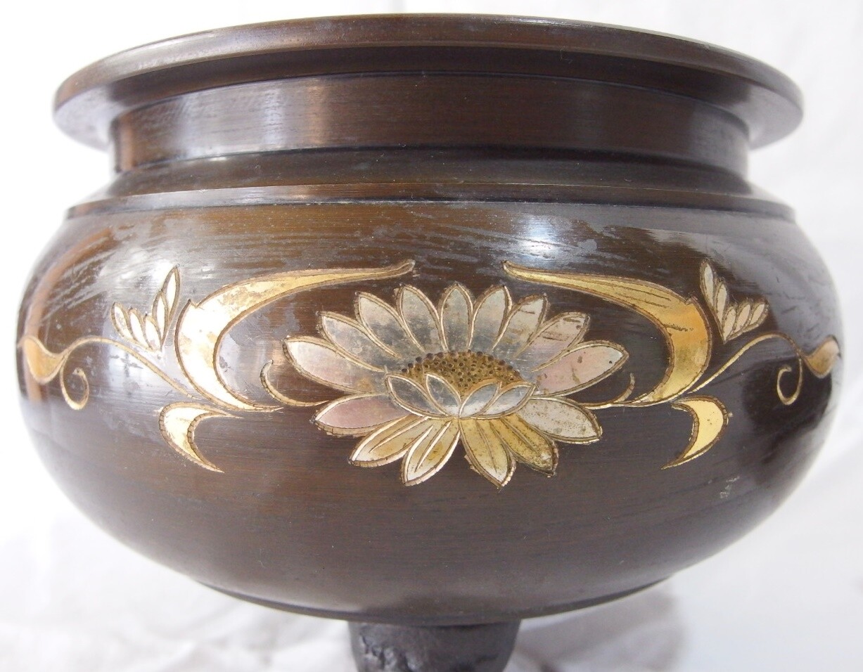 ib2402 JAPANESE BUDDHIST INCENSE BURNER INCENSE STICK STAND for BUDDHIST ALTAR