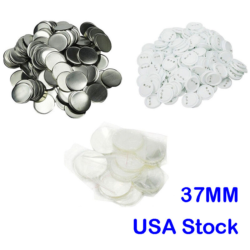 100pcs DIY Blank 1.45" ABS Pin Badge Button Supplies for Button Maker Machine