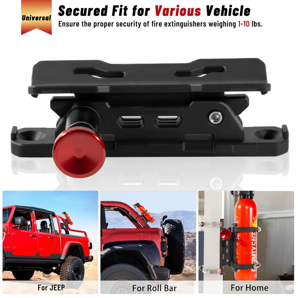 Fire Extinguisher Mount for Vehicle - Quick Release Fire Extinguisher Bracket...