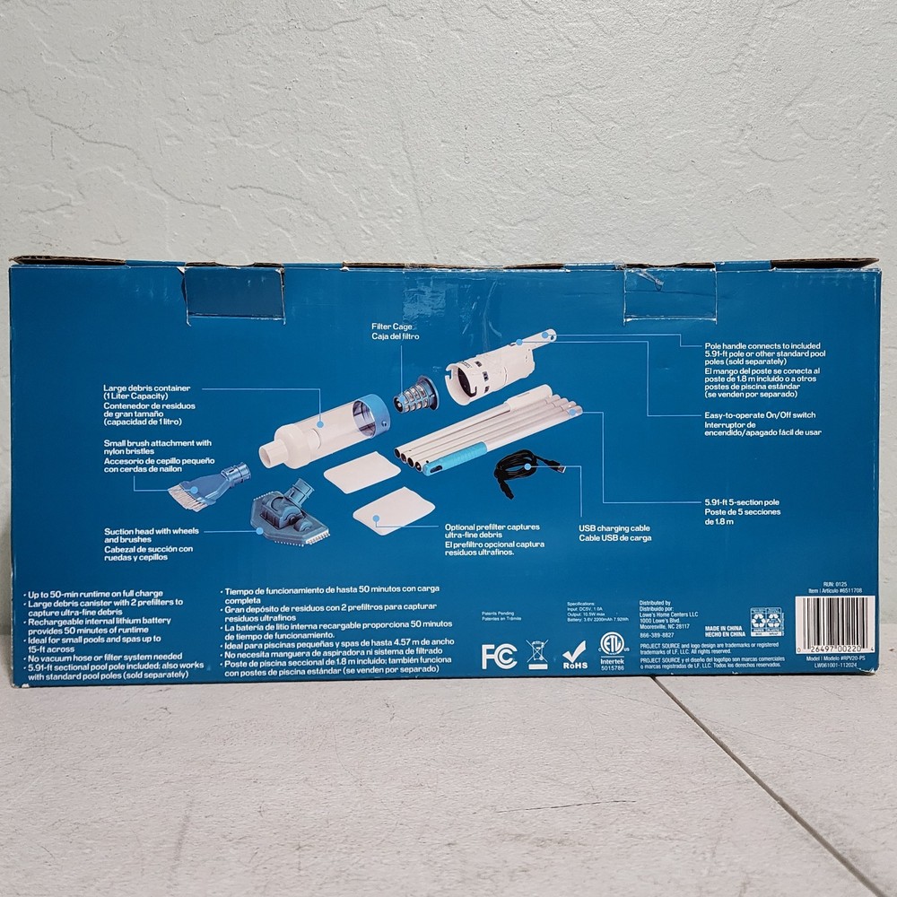Project Source Handheld Pool Vacuum #RPV20-PS