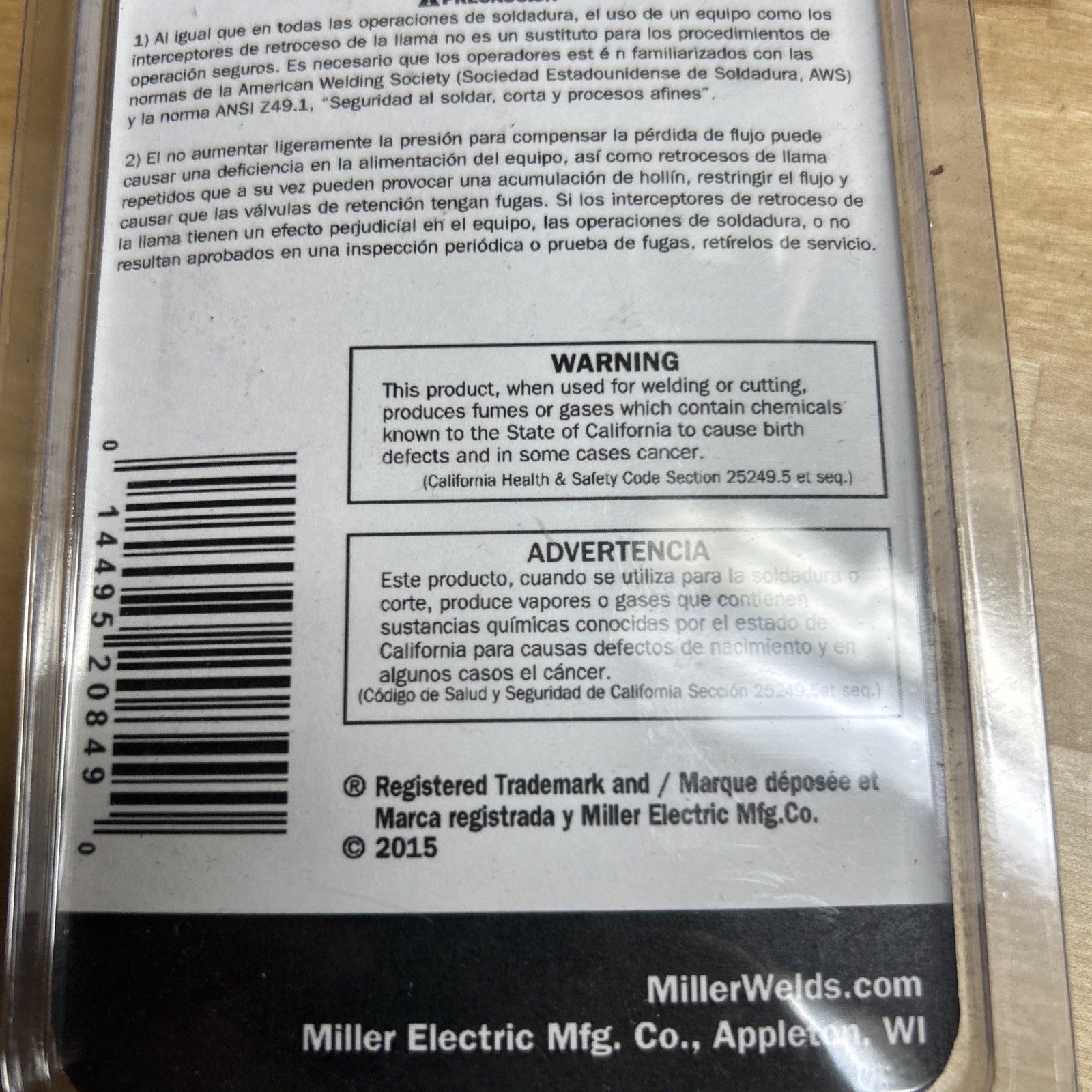 NEW Miller Smith Flashback Arrestors Cutting Torch Mount Set H743