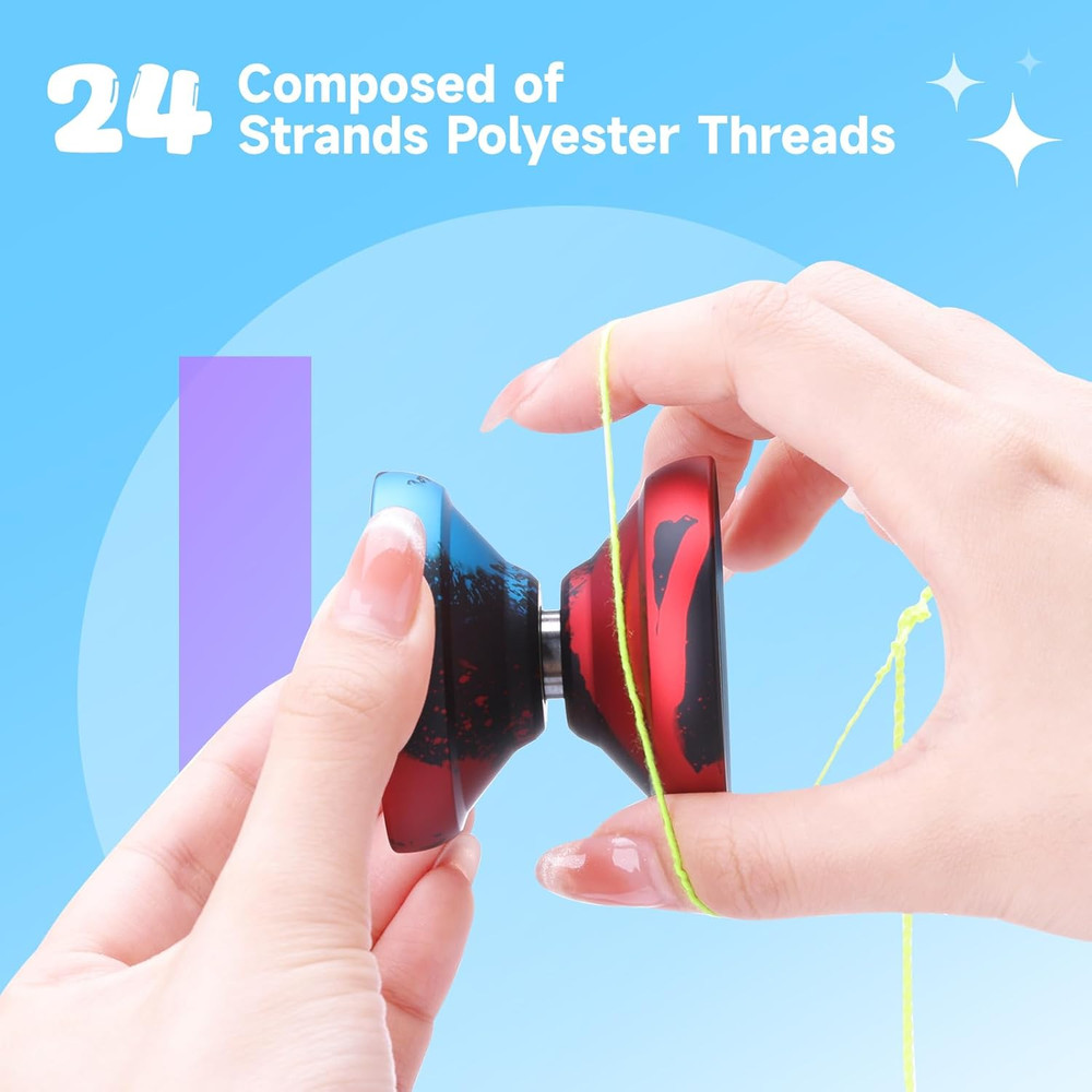 25 Pack Yoyo Strings - Professional Polyester Replacement Yoyo Strings for Respo