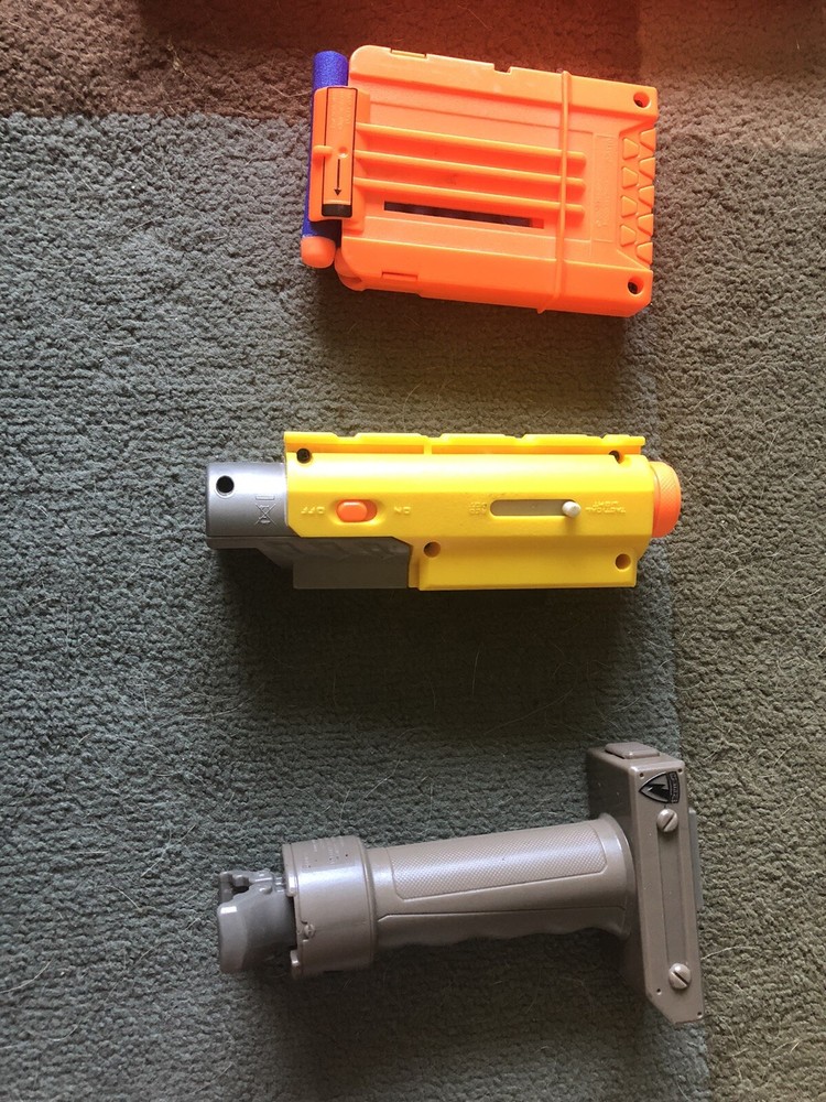 Nerf accessories - scope/magazines/stand