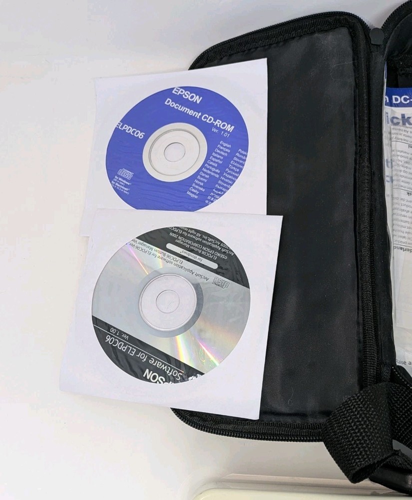 Epson ELPDC06 Portable Document Camera w/ Case, Manual & Software