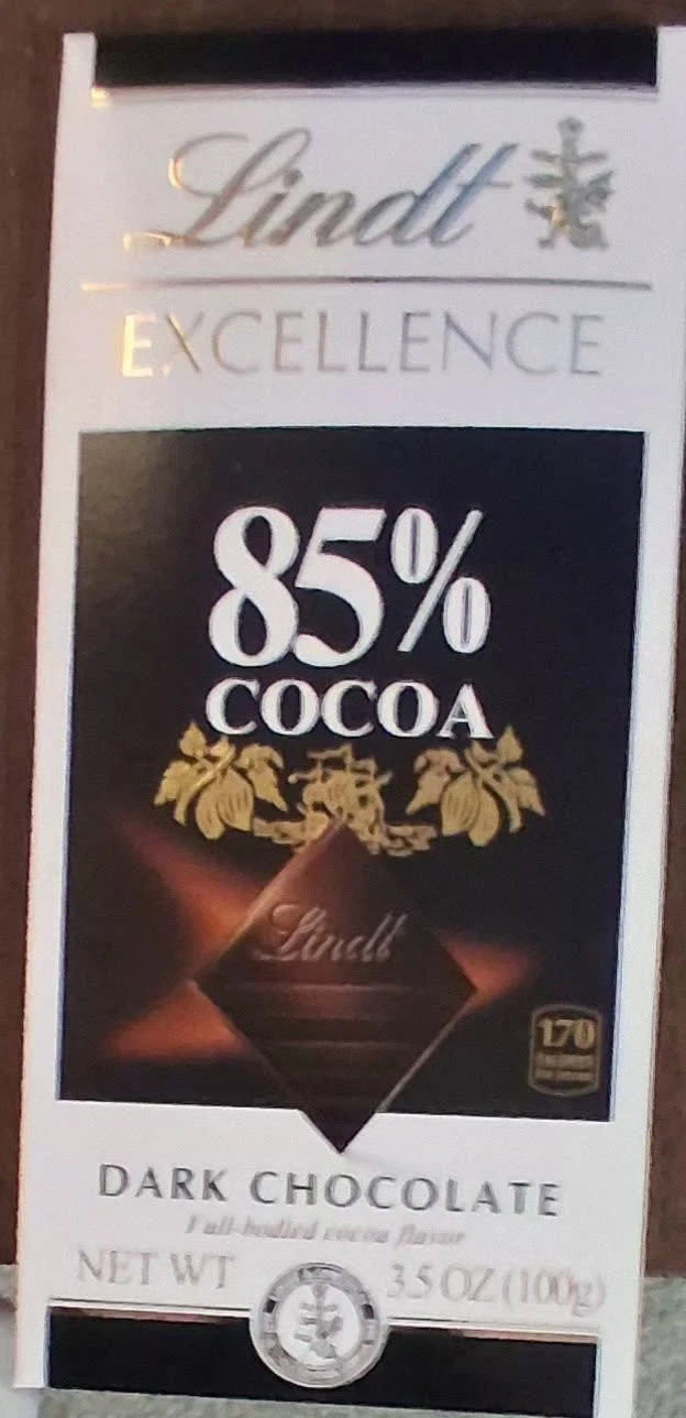 5 BARS: Lindt EXCELLENCE 85% Cocoa Dark Chocolate Bars, 3.5 oz