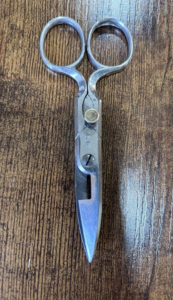 Jwiss antique button hole adjustable scissors