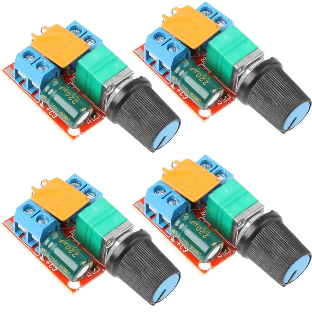 4x Mini Dc Motor PWM Speed Controller 3v-35v Speed Control Switch LED Dimme