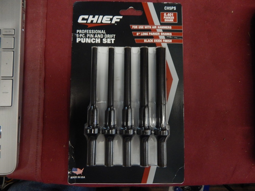 NEW Chief Professional 5Pc. Pin and Drift Punch Set CH5PS