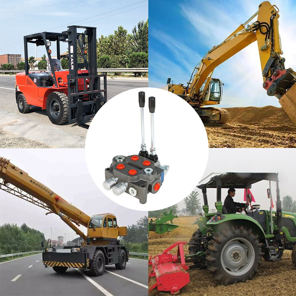 2 Spool 25GPM Hydraulic Directional Control Valve Tractor Loader BSPP Ports