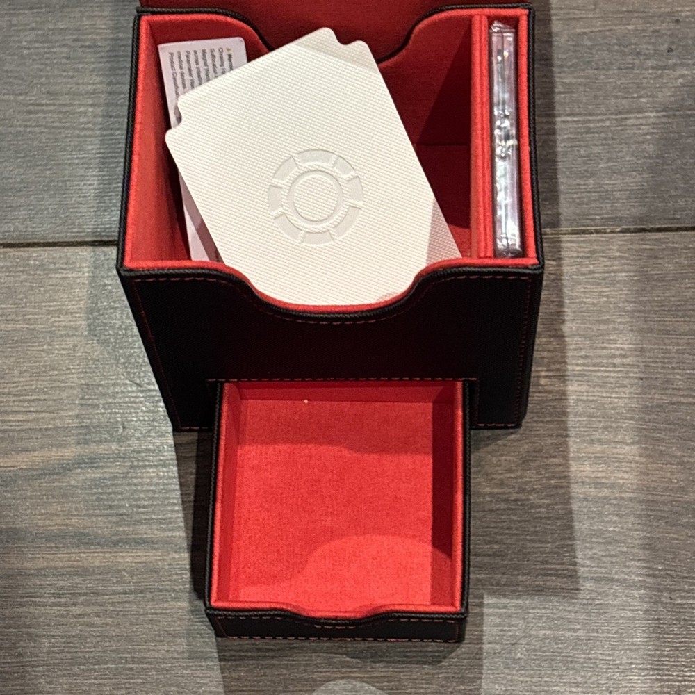 Mage Tech Card Deck Box for Commander Deck, Black/Red) NEW