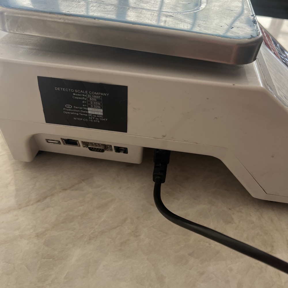Detecto DL1060P - Price Computing Scale with Integral Printer - Silver