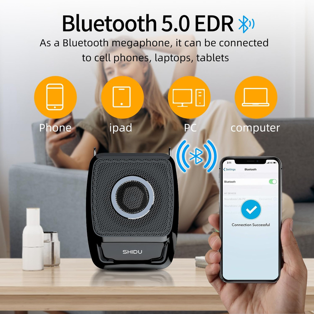 with Wireless Microphone Handheld and Headset, Wireless for Teachers, Bluetooth