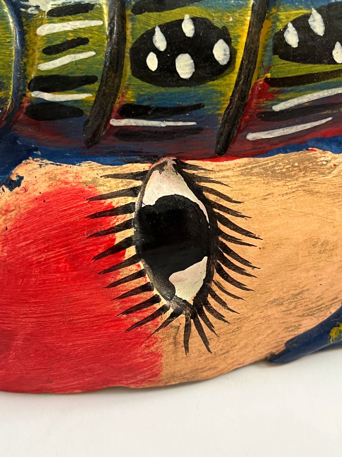 MEXICAN GUERRERO WOOD SHRIMP LOBSTER MASK DIA DE MUERTOS DAY OF DEAD CARNIVAL