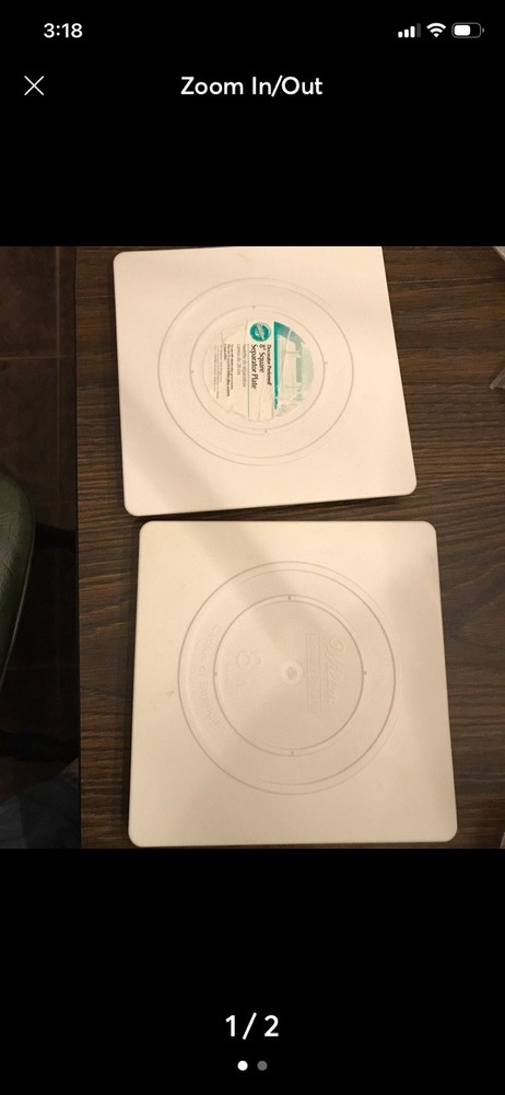 2 Preowned Wilton 8" Square Separator Plates