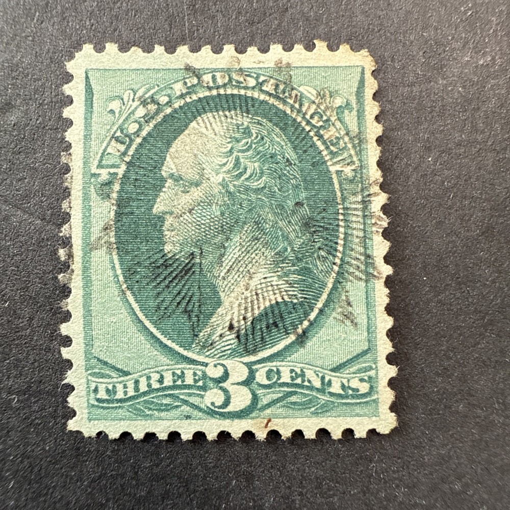 Three Cent Washington with Killer Fancy Cancel! VF