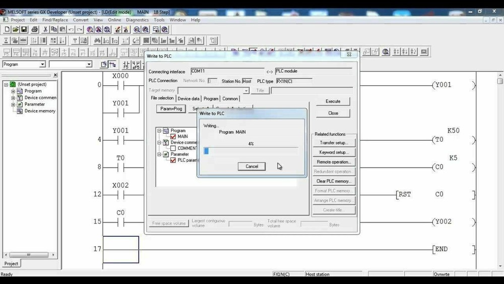 GX DEV Ladder Logic Migro 890U Programming Developer Software for FX, Q, L PLC
