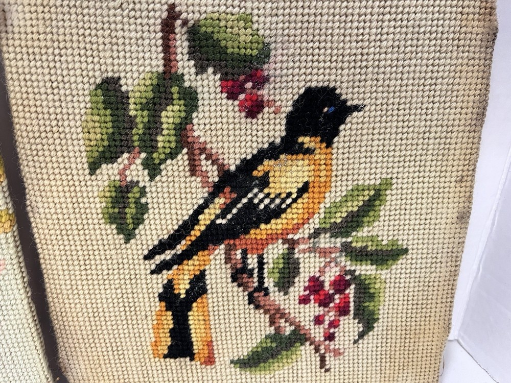 Set of 3 Vtg Handmade Needlepoint without frames