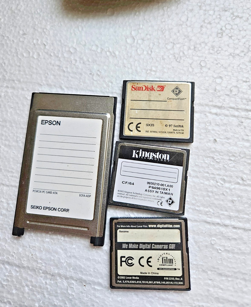 EPSON CompactFlash PC Card Adapter With 3 Flash /lexar/kington/sadisk