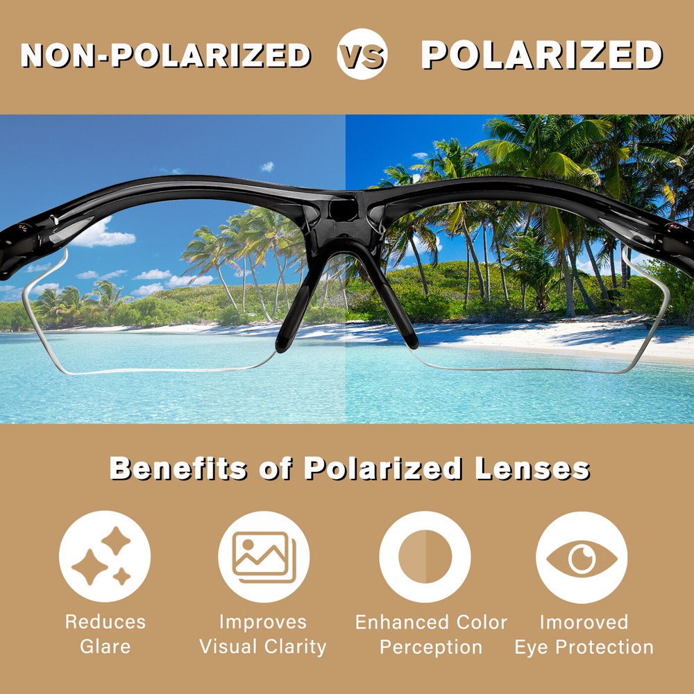 Black Polarized Replacement Lenses for BOSE Tenor BMD0011 Rectangular Frame