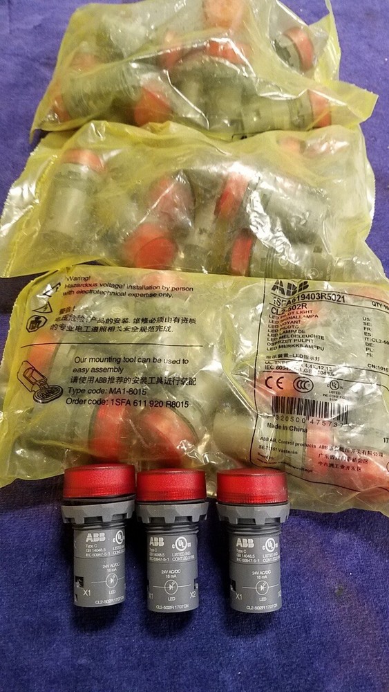 ABB Light Red 24 V AC/DC LED CL2-502R New