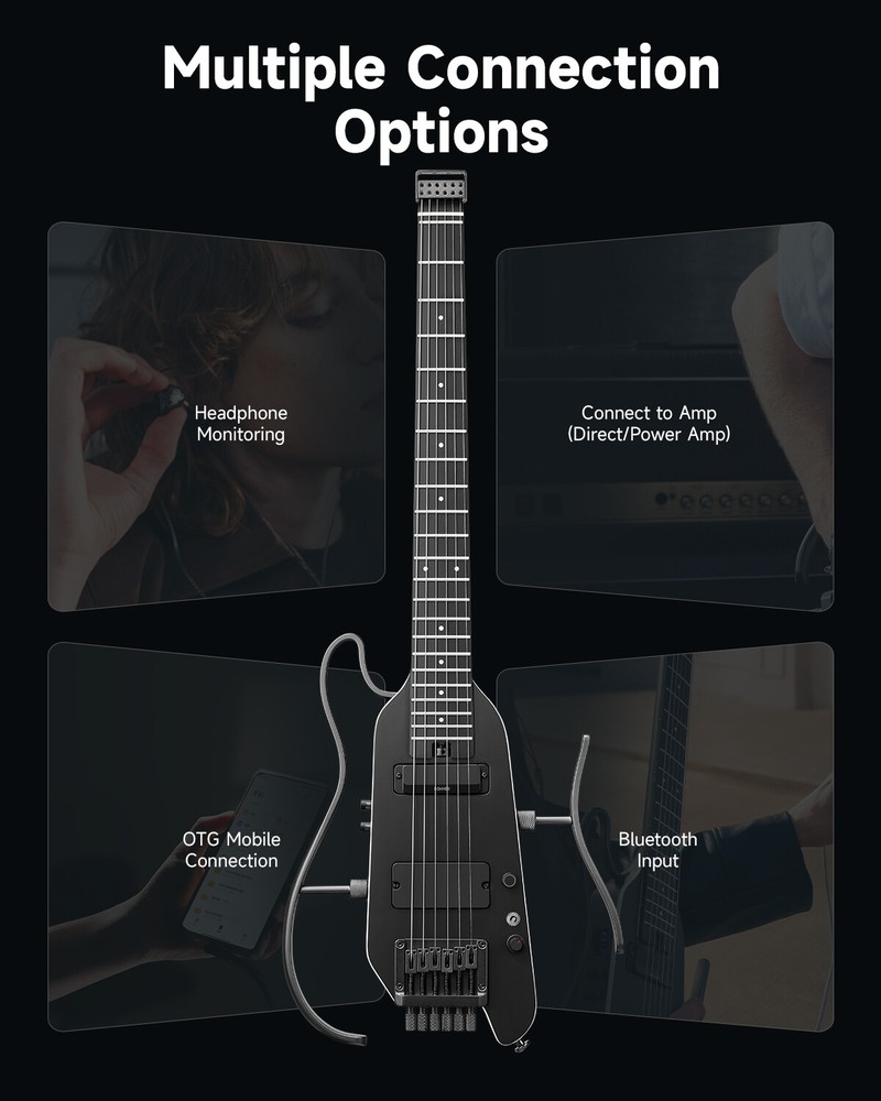 Donner HUSH™ X PRO Electric Guitar Headless