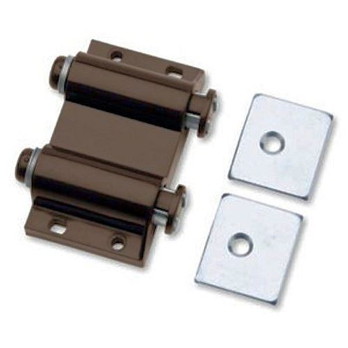 (2 Pack) Double Magnetic Touch Latch - Brown With Strikes