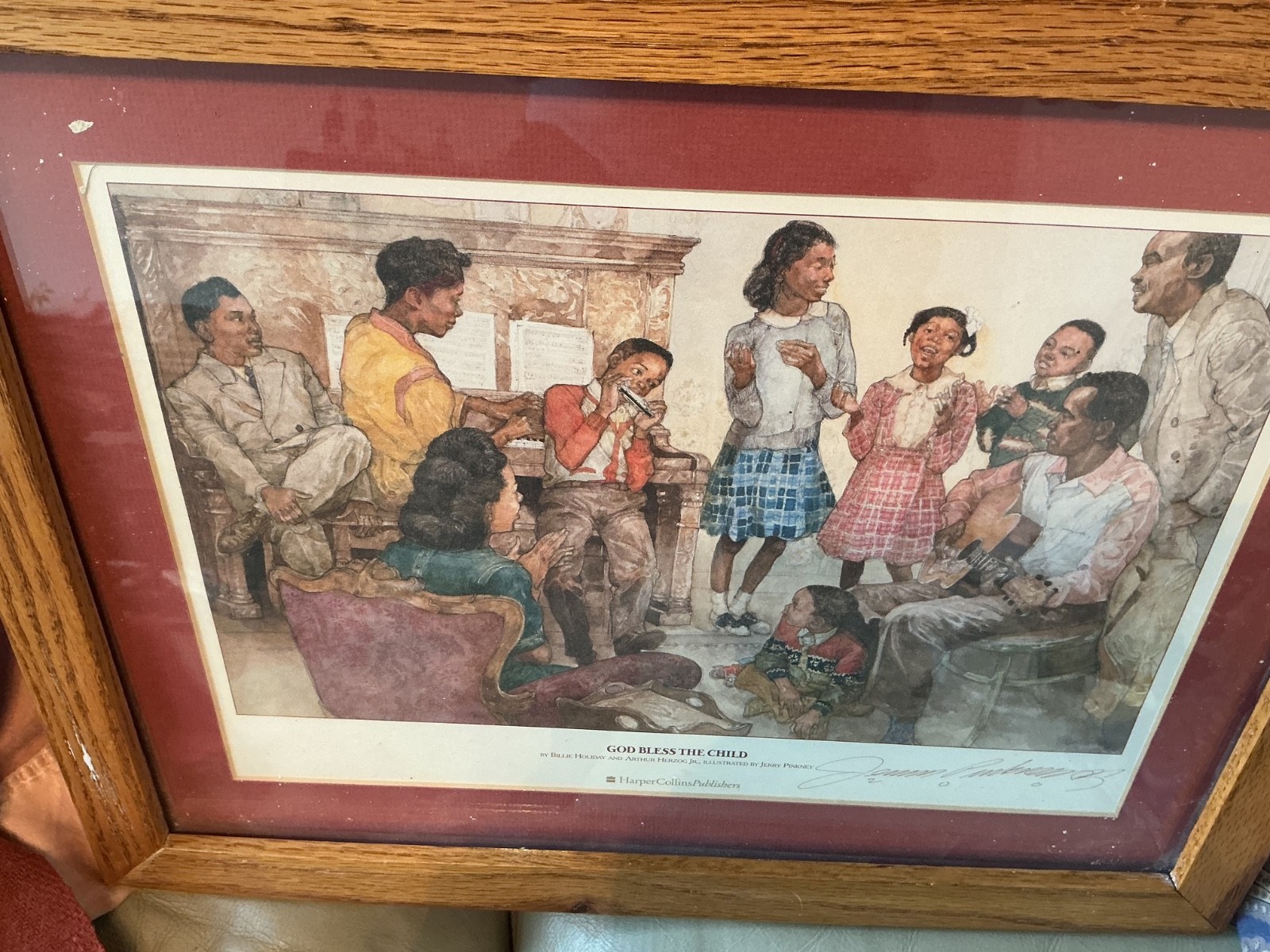 Jerry Pinckney Illustrator, Signed Print from God Bless the Child Award-Winning