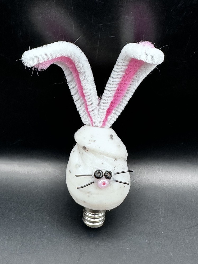 Silicone Easter Bunny Rabbit Lightbulb With Ears READ Untested