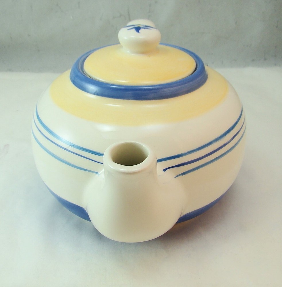 Block Basics FRENCH IRIS Teapot EXCELLENT