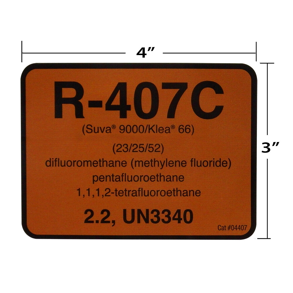 R-407C Color Coded ID Label (Pack of 10)