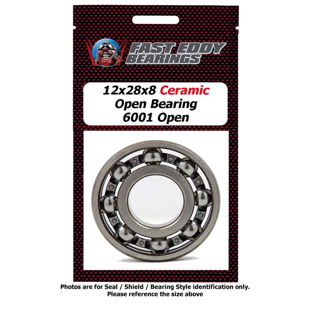 12x28x8 CERAMIC Open Bearing 6001 Open