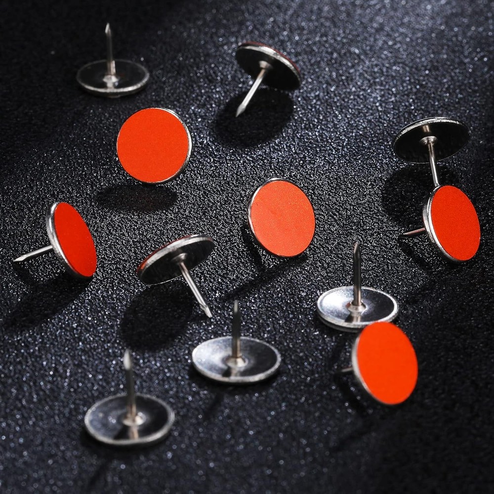 200 Pack Reflective Tacks Trail Marking White, Orange