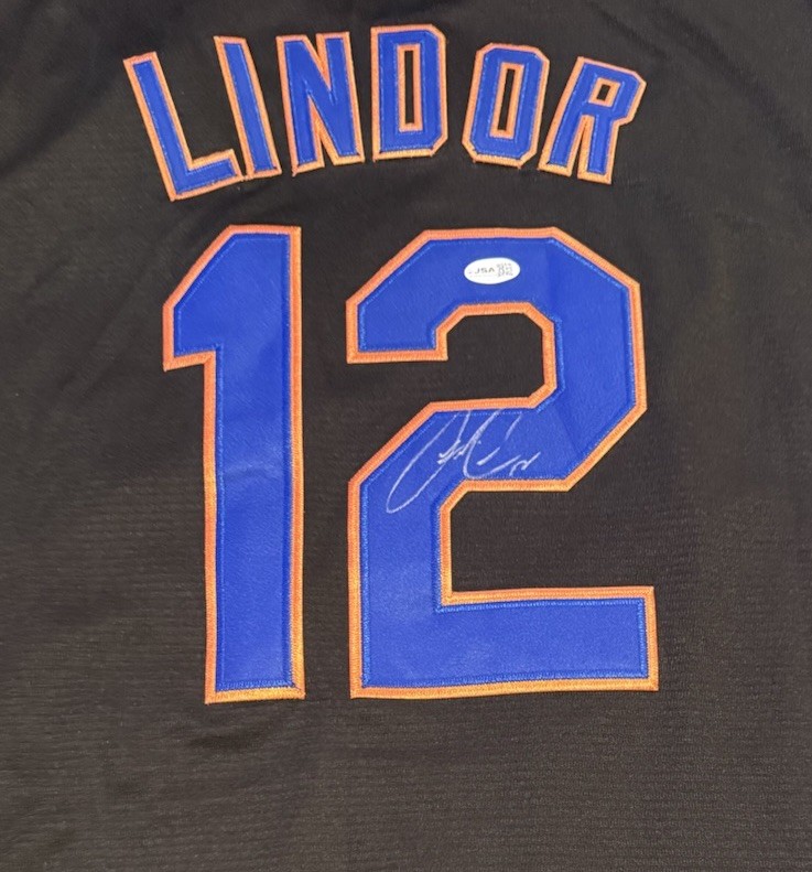 Francisco Lindor NY Mets MLB Baseball Autographed Signed Custom Jersey JSA
