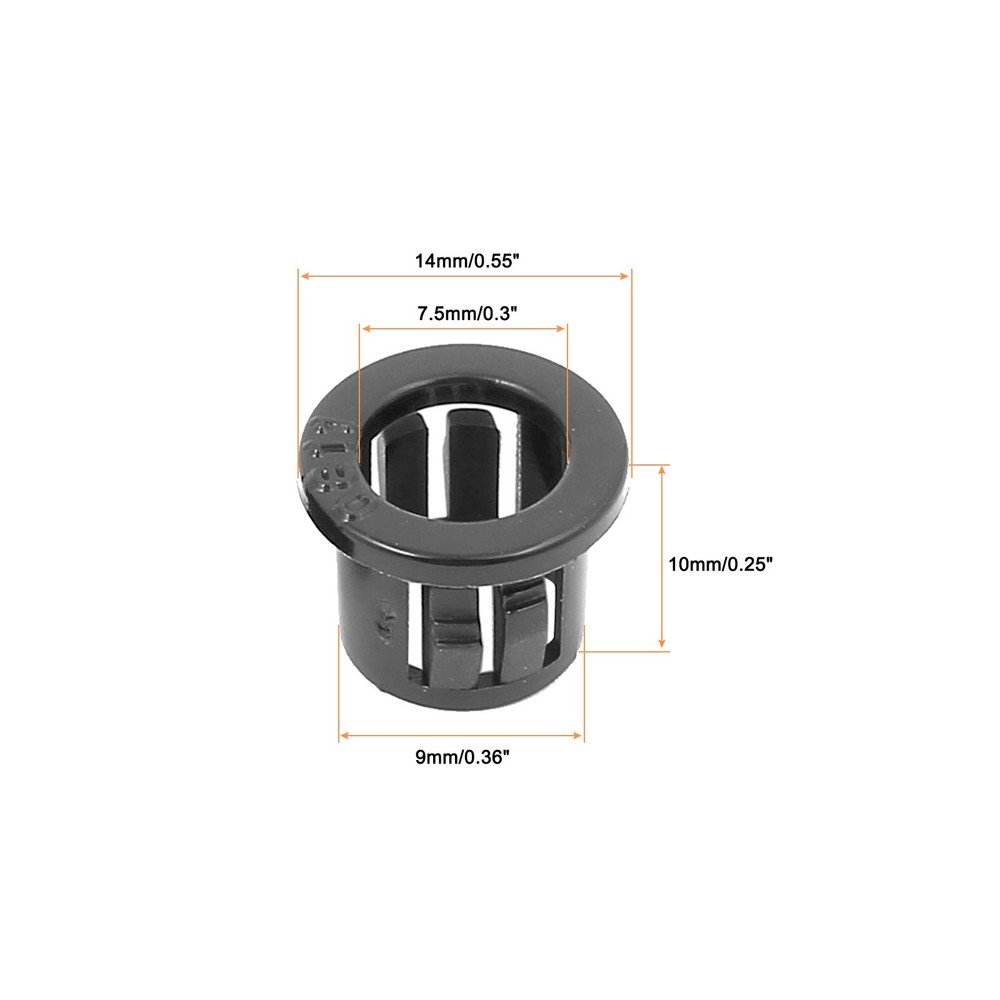 Cable Snap Bushing Snap in Cable Hose Bushing Plastic 10mm 50Pcs