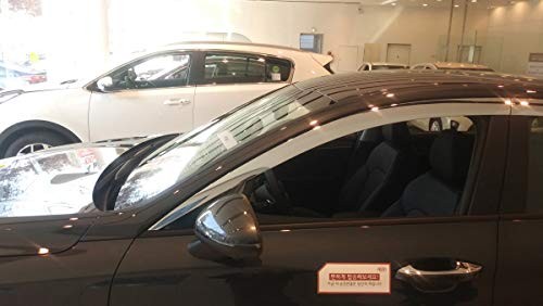 Chrome Side Window Deflector Rain Guards 6p E014
