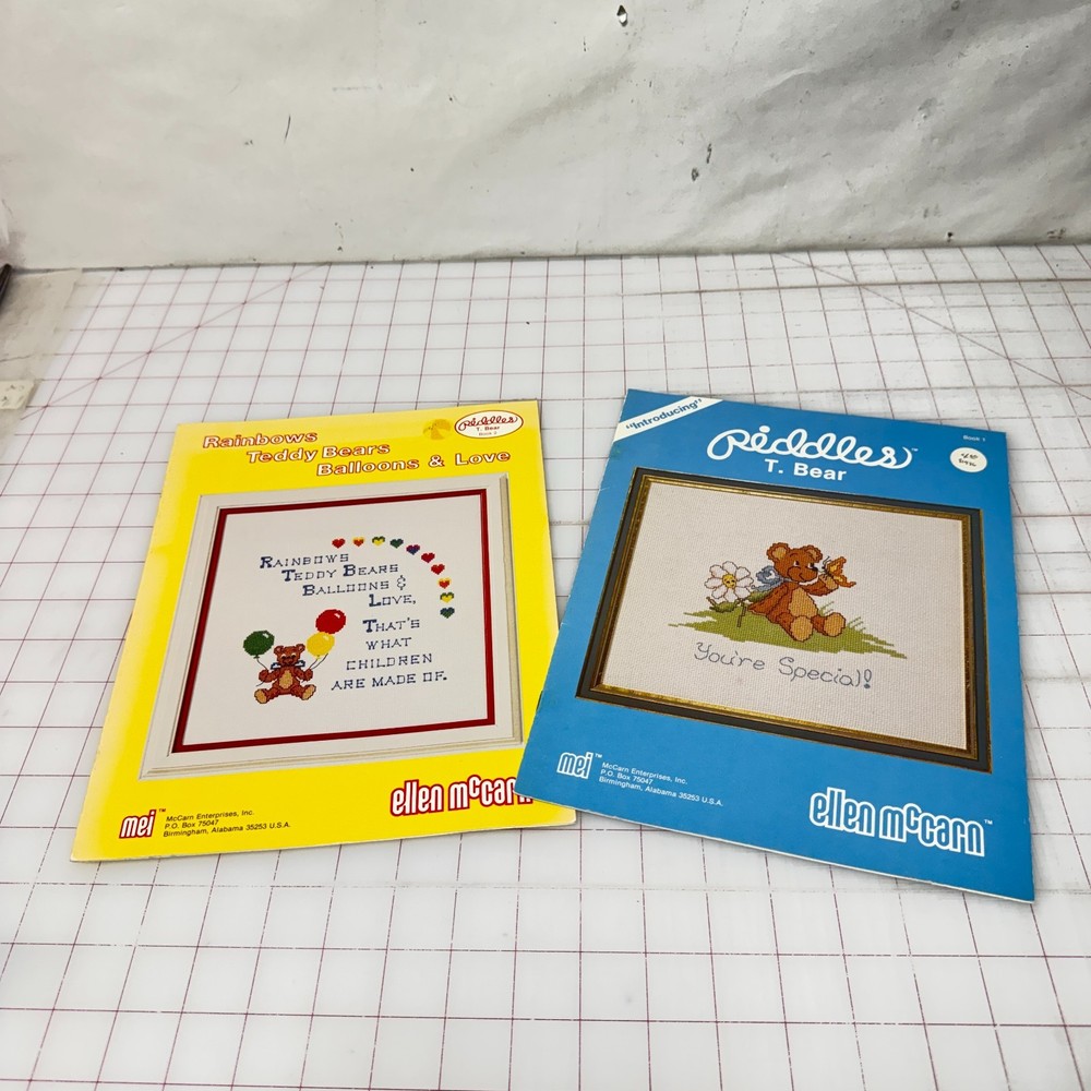 ELLEN McCARN Pattern T. Bear leaflets Cross Stitching SEW EASY