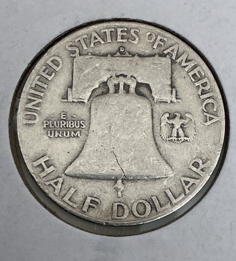 1949 D- 50C Franklin Half Dollar