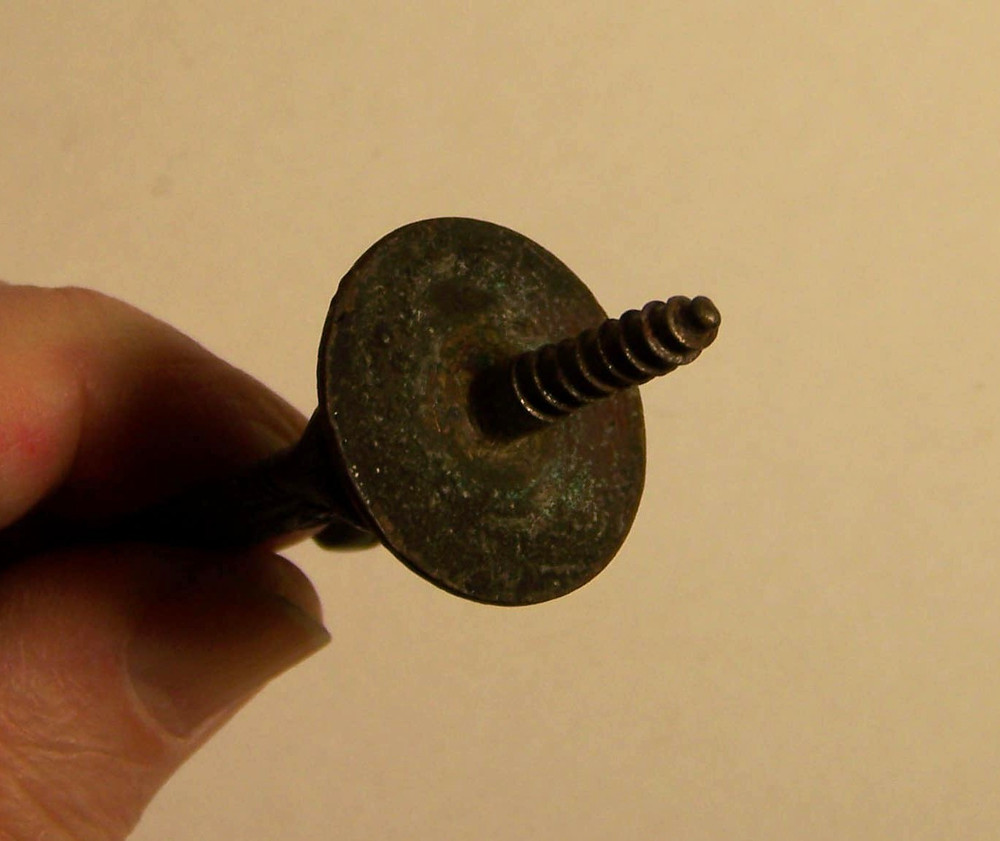 Antique, Coat, Hat Hook, Hall Tree, Wall Mount, Victorian, Brass, 4 1/2"